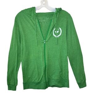 Chive Hoodies Green Heather Ostrich Wreath Full Zip Hoodie Sweatshirt Small
